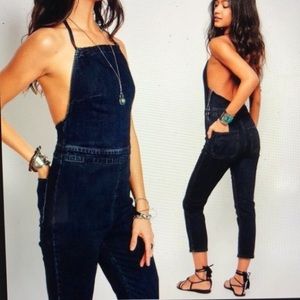 Free people denim jumpsuit